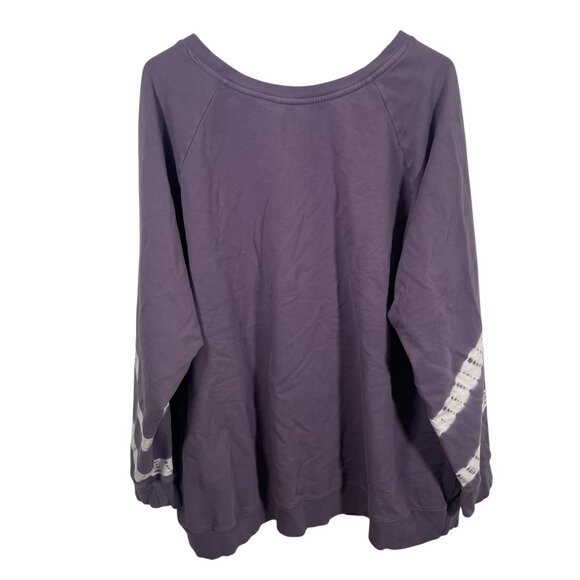 Torrid Everyday Fleece Crew Neck Pullover Womens 4 Plus Purple Tie Dye - Picture 6 of 6